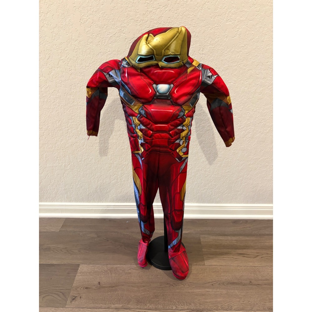 Marvel Iron Man Civil War Padded Costume with Mask Kids Red Gold Armor